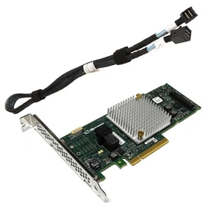Microsemi ASR-8405 12Gb 1GB Cache PCIe x8 3.0 SAS/SATA RAID Controller FP + C... - Picture 1 of 6