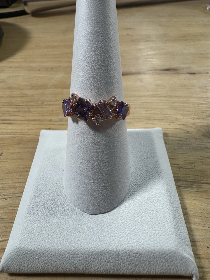 Anillo Bomb Party Talla 8 Joyas Brillantes Chapado en Oro Rosa Foto 1 de 1