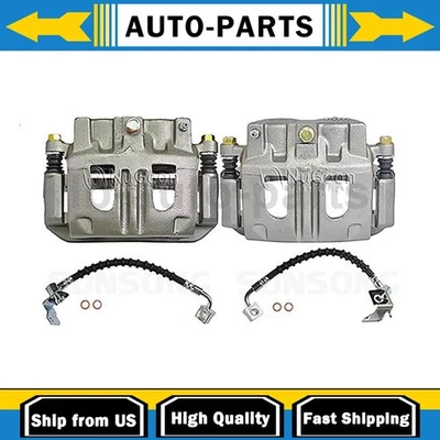 Conjunto de pinça de freio 4 peças com mangueiras compatível com 2003 Ford Explorer Sport - Imagem 1 de 4