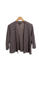 Cárdigan Eileen Fisher Mujer Talla XXS Gris Púrpura Lino - Imagen 1 de 8