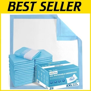 Disposable 36"x36" Bed Pads - Heavy Duty, Waterproof & Hypoallergenic - 25 Count - Picture 1 of 8