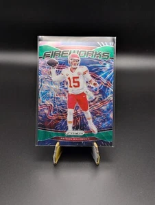 2024 Panini Prizm Patrick Mahomes #1 Fireworks Green Wave Prizm - Picture 1 of 2