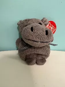 Peluche sacchetto fagiolo ippopotamo Fiesta 4" nuovo {B3410} - Foto 1 di 10