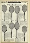 1933 PAPER AD Wilson Tennis Racket May Sutton Bundy Wimbledon Mauri McLoughlin 