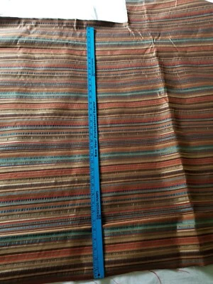 Multi colored Stripe Upholstery Fabric 54" x 1 yard +  - Image 1 of 4