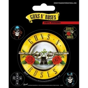 Guns N' Roses 5er Set Vinyl Aufkleber Abziehbilder Offizielle Lizenzware - Bild 1 von 1