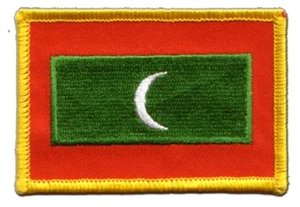 Malediven Aufnäher Flaggen Fahnen Patch Aufbügler 8x6cm - Picture 1 of 1