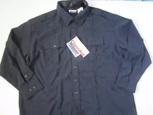 Camicia BLAUER UOMO 19,5 (34-35 misto lana poliziotto sicurezza manica lunga blu scuro - Foto 1 di 8