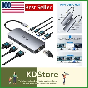 Verbesserte USB C Dockingstation mit Dual HDMI & Gigabit Ethernet - 4K Auflösung - Bild 1 von 9