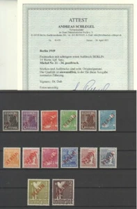 Berlin Nr. 21-34 postfrisch Rotaufdruck geprüft Fotoattest Schlegel einwandfrei - Bild 1 von 12