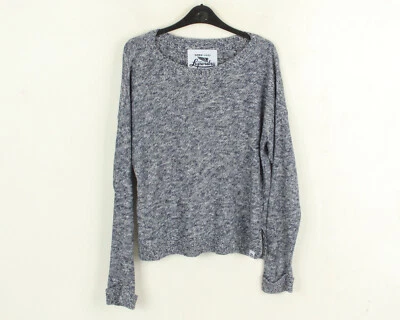 SUPERDRY The Icarus Knit Womens M Jumper Pullover Sweatshirt Grey Crew Neck Top - Image 1 of 4