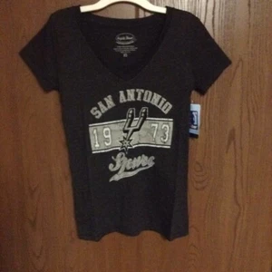 Majestic Threads San Antonio Spurs Womens V-Neck Tee T-Shirt Size S - Picture 1 of 1