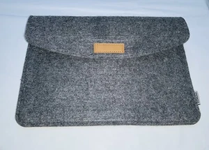 MOKO Grey Lined iPad Protective Case Sleeve Cover With Extra Pockets - Picture 1 of 10