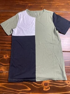 Ideology Shirt, Women's Size Large, Green White Black, Colorblock, Crew Neck - Picture 1 of 9