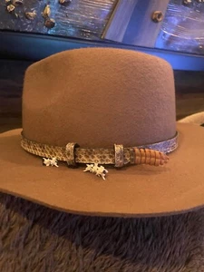 New Rattlesnake hat band. Handmade. With rattles. adjustable. - Picture 1 of 5