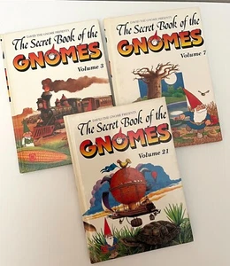 Secret Book of the Gnomes David the Gnome 1986 Board covers Volumes 3, 7 & 21 - Picture 1 of 7