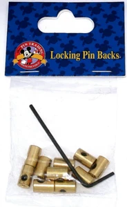Disney Parks Authentic ✿ Metal Locking Pin Backs + Key ✿ Keep collectibles safe! - Picture 1 of 4