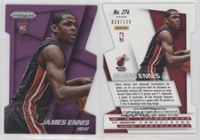2014-15 Panini Prizm Purple Die-Cut Prizms /139 James Ennis #274 Rookie RC
