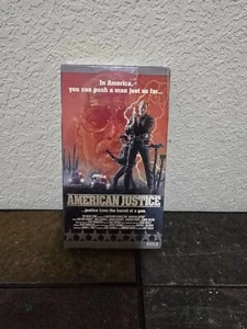 AMERICAN JUSTICE (1986) Sealed VHS Lightning Video Border Crime Vigilante Thrill - Picture 1 of 2