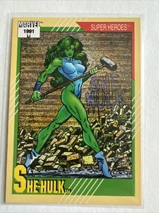1991 Marvel Impel She Hulk Super Heroes #43 Comic Card - Picture 1 of 2