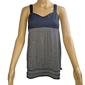 Lululemon Women’s Tank Top with Shelf Bra Gray/Black Size 8 - Picture 1 of 8