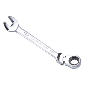 Flex-Head Ratcheting Wrench 9/16" Head SAE 72-Teeth Cr-V Combination Spanner - Picture 1 of 6