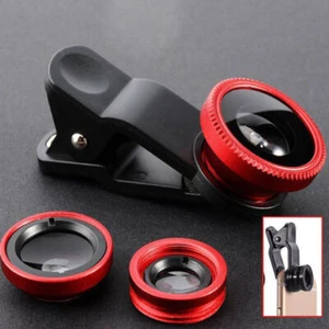 Kits de cámara con lente de teléfono ojo de pez 0,67X zoom gran angular ojo de pez macro - Imagen 1 de 17