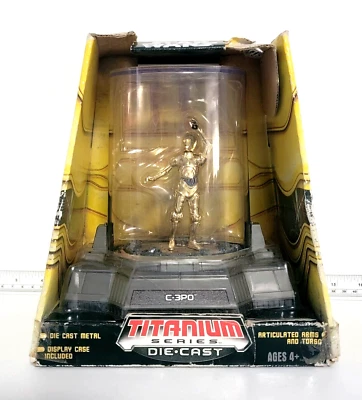 Figura Hasbro C-3PO 2006 Star Wars Titanium Series Die Cast 3,75" Foto 1 de 4