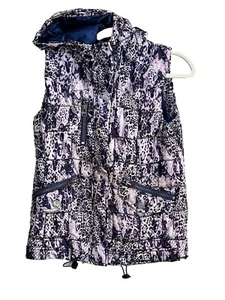 ROPER Vest Jacket Women, WEAR the WEST, Small Sleeveless, Hood, Purple Cheetah - Picture 1 of 12