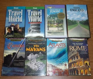 Lot VHS TRAVEL, MYSTERIES Ancient Rome Atlantis Mayans Camelot Italy Spain UK - Picture 1 of 2