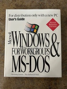 Microsoft MS-DOS & Windows for Workgroups Manual (NEW, factory-sealed) - Picture 1 of 5