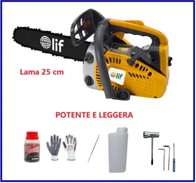 Motosega da per potatura a scoppio 25 cc lama 25 cm professionale leggera potent - Immagine 1 di 2