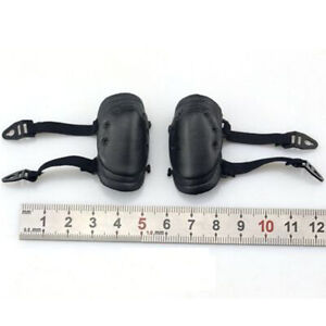 1/6 Scale Soldier Knee Pads Accessories for 12" Figure Black Model