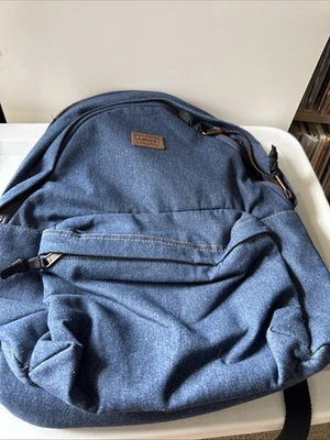 Levi's Denim Backpack With Laptop Pocket, Del Rey Denim Blue Travel Work Bookbag - Image 1 of 4