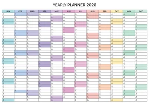 2026 Year Wall Planner Large Various A Sizes Business Poster Print Opt Laminated - Picture 1 of 1