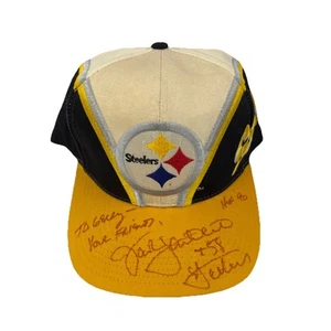 Vintage Jack Lambert Autograph HOF Pittsburgh Steelers Eastport Hat Snapback #58 - Picture 1 of 8