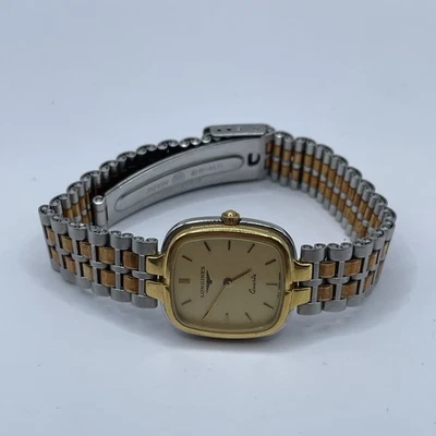 Reloj Longines 153.6864 de cuarzo dorado para mujer de JAPÓN como nuevo stock antiguo 20 mm Foto 1 de 4