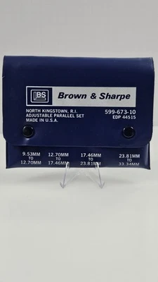 Brown & Sharpe 599-673-10 Adjustable Parallel Set 3/8" - 1-5/16"《Priced To Sell》 - Image 1 of 4