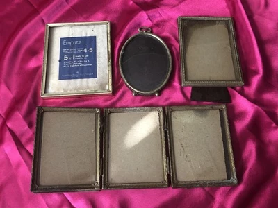 Lote De Colección De 6 Marcos De Fotos Tono Dorado Galería Arte De Pared Casa Country Chic Ovalado Foto 1 de 4