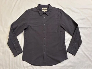 Camisa de manga larga perfecta de algodón arrugado Madewell para hombre, Thunder Cloud, mediana - Imagen 1 de 11