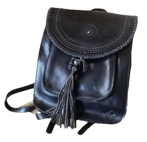 Patricia Nash Jovanna Mochila de Cuero Negro Cartera Bolso Occidental Bohemio Boho - Imagen 1 de 18