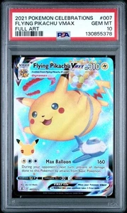 PSA 10 GEMAS COMO NUEVAS Flying Pikachu VMAX 007/025 Pokemon Celebraciones - Imagen 1 de 2