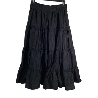 Maxi falda forrada negra con capas talla pequeña Jason Wu para mujer Foto 1 de 4