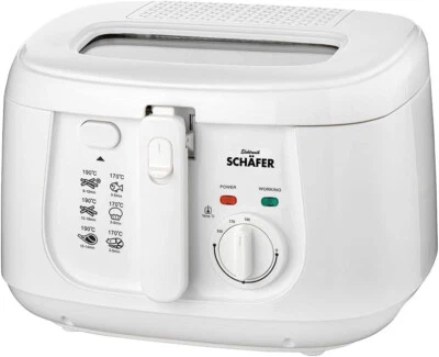 SCHAFER Schäfer Fritteuse Fritteuse 2,5 Liter WEISS (21205) 1800 Watt