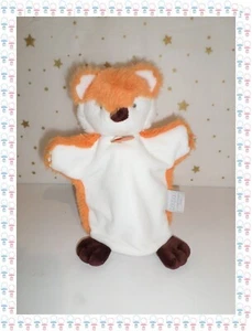 ㊲ - Doudou Semi Plat Marionnette Renard Orange Blanc Marron Doudou et Compagnie - Picture 1 of 3