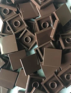 Lego 2x2 Azulejos Marrón Oscuro Acabado Suave EDIFICIOS MODULARES Ladrillos Piso 50 Piezas - Imagen 1 de 2