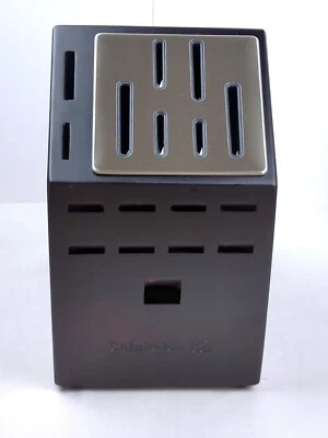 CALPHALON 17-Slot Hardwood KNIFE & SHEARS Storage Block, DARK MAHOGANY Finish - Image 1 of 4