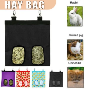 Hay Bag Guinea Pig Rabbit Feeding Bag Animal Hay Feeder Bag Hanging Feeder AU - Picture 1 of 16