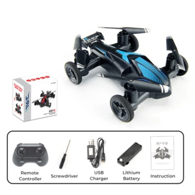 4Axis 2.4G RC Airplane JJRC Land-Air Mini Drone Plane Aircraft Dual-Mode/Car Toy - Image 1 of 4