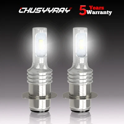 2x P15D H6M For Arctic Cat Bearcat 454 1996 1997 1998 ATV LED Headlight Bulb Kit - Image 1 of 4